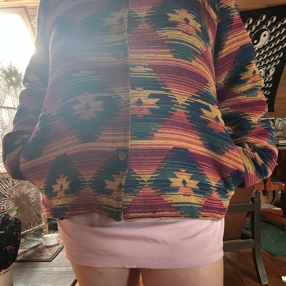 Alfred Dunner Southwest Rainbow Blazer/Shacket - Picture 2 of 4
